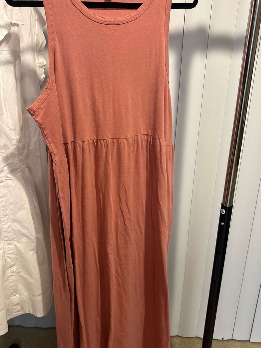 J. Crew Sleeveless Maxi Dress in Coral Rose